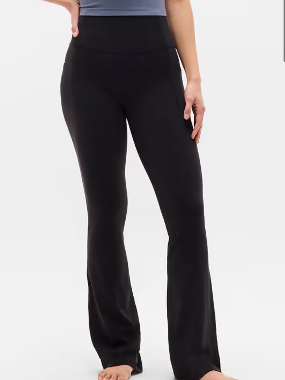 Athleta Black Salutation Stash Flare Pant - Size Large